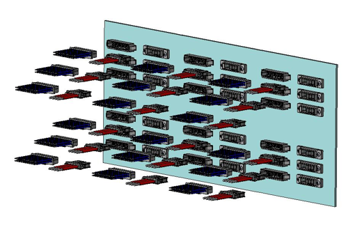 Image of conventional multiple harness connection