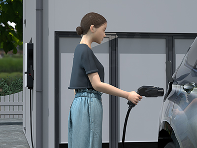 住宅でのEV充電に使用されるKW03Cシリーズ