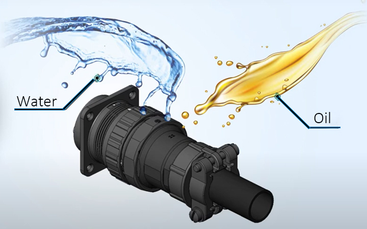 Waterproof, oil-resistant connector image