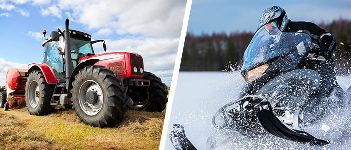 Tractors and snowmobiles