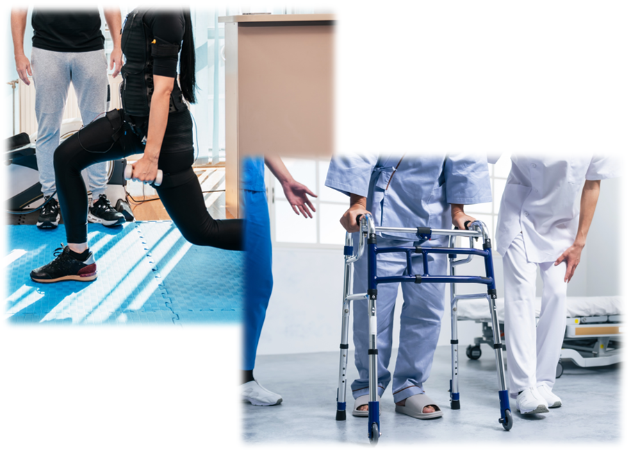 Wearable connectors are used for applications such as EMS suits for training and rehabilitation