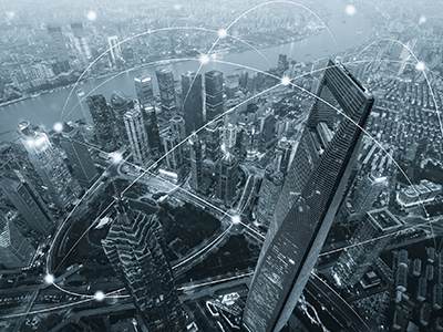 Modern Cities with Expanding Network Connectivity