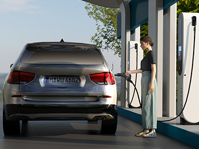 サービスエリアでのEV急速充電のイメージ