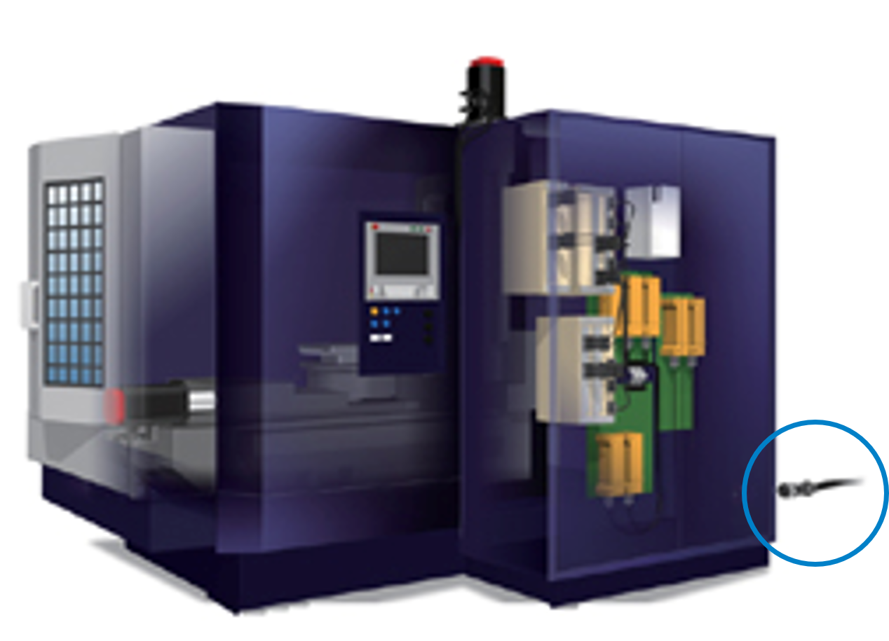 工作機械でのコネクタ使用箇所