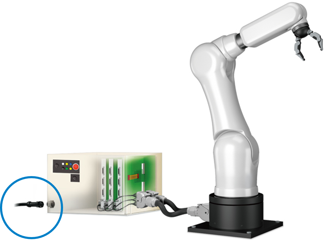 産業用ロボットでのコネクタ使用箇所
