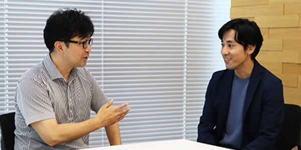 JAEの松永とゼノマの中島さんの対談写真